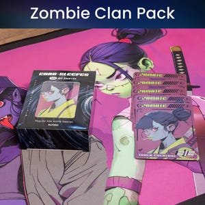 Zombieclanpakket - speelkleed, kunsthoezen en penningen - compatibel met magie - MTG-accessoirecadeau