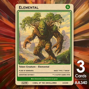 Elemental Green Token ohne Schlüsselwort für MTG - Alfie's Adventure von Alfie AA340