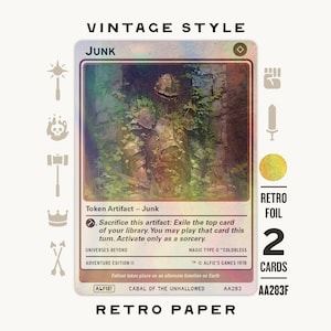 junk token cards mtg Magic | Custom Retro Style Alfies Adventure collection. Junk (Token)