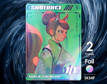 2x Squirrel Foil Tokens for MTG - Street Clans by Alfie SK54F - Etsy