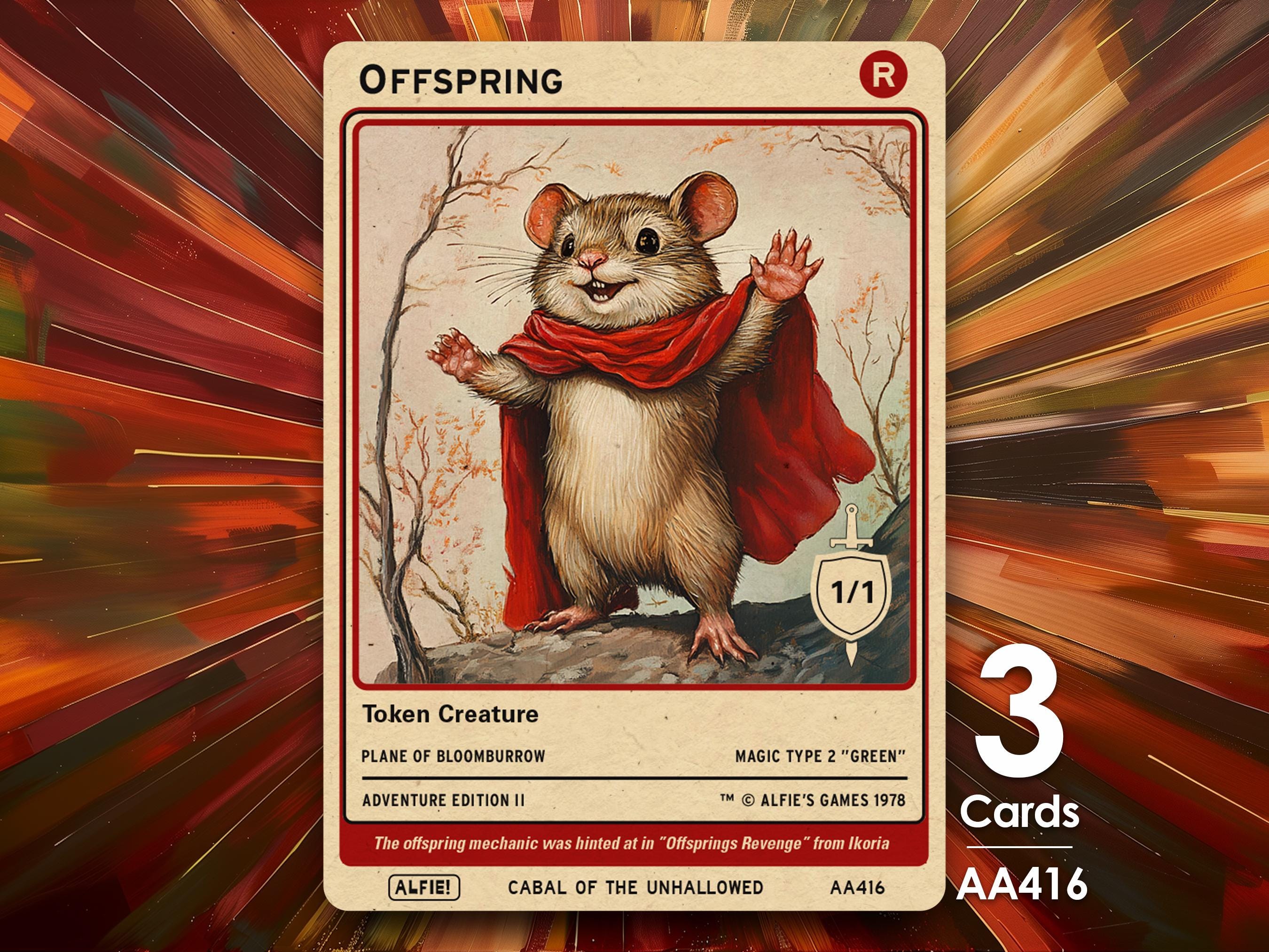オフスプリングマウス レッド MTG トークン 3個 - アルフィーの冒険