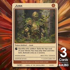 3x Junk Token für MTG - Alfie's Adventure von Alfie AA283