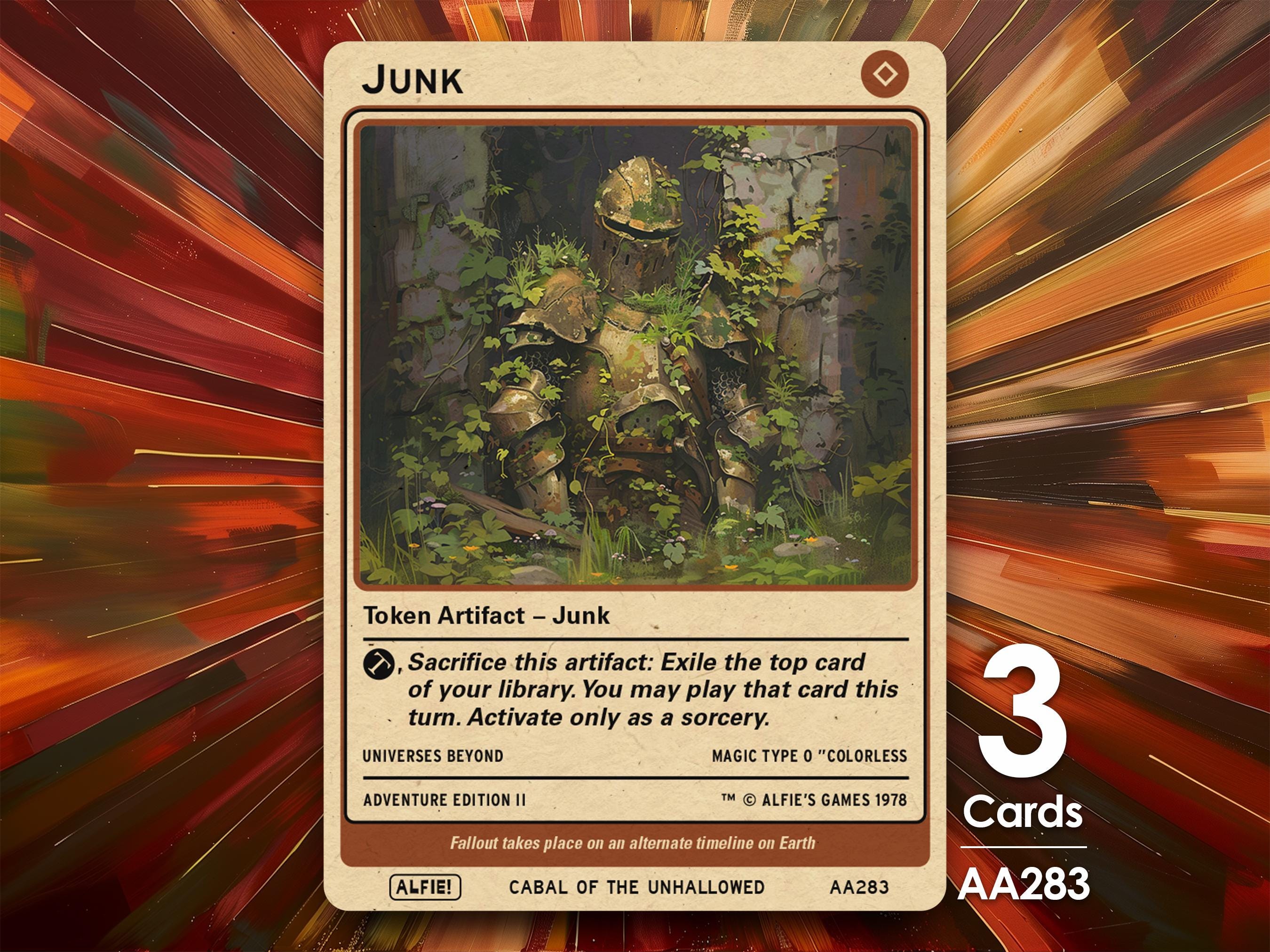 3x Junk Token for MTG - Alfie's Adventure by Alfie AA283 - Etsy