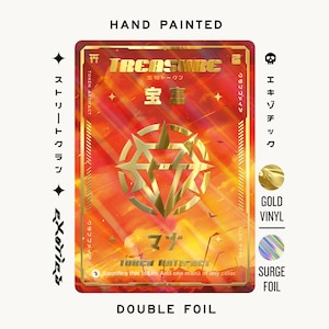 Exotic Treasure Double Foil Token for MTG - Human hande made no ai - Clan Pyre - Numbered & signed - Street Clans by Alfie