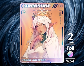 2x Treasure Foil Tokens for MTG - Street Clans by Alfie SK56F