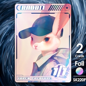2x konijnenfolie-tokens voor mtg - Street Clans by Alfie SK220F