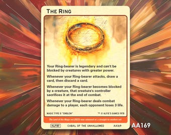 The Ring MTG Token - Alfie&#39;s Adventure by Alfie AA169