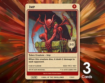 Imp MTG Tokens x3 - Alfie's Adventure - AA260