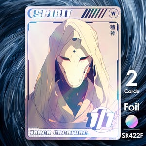 2x Spirit 1/1 folietokens voor MTG - Street Clans by Alfie - SK422F