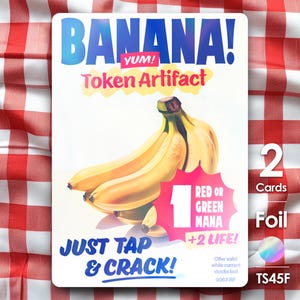 2x jetons en feuille de banane pour le transport - Supermarché Thraben - TS45F