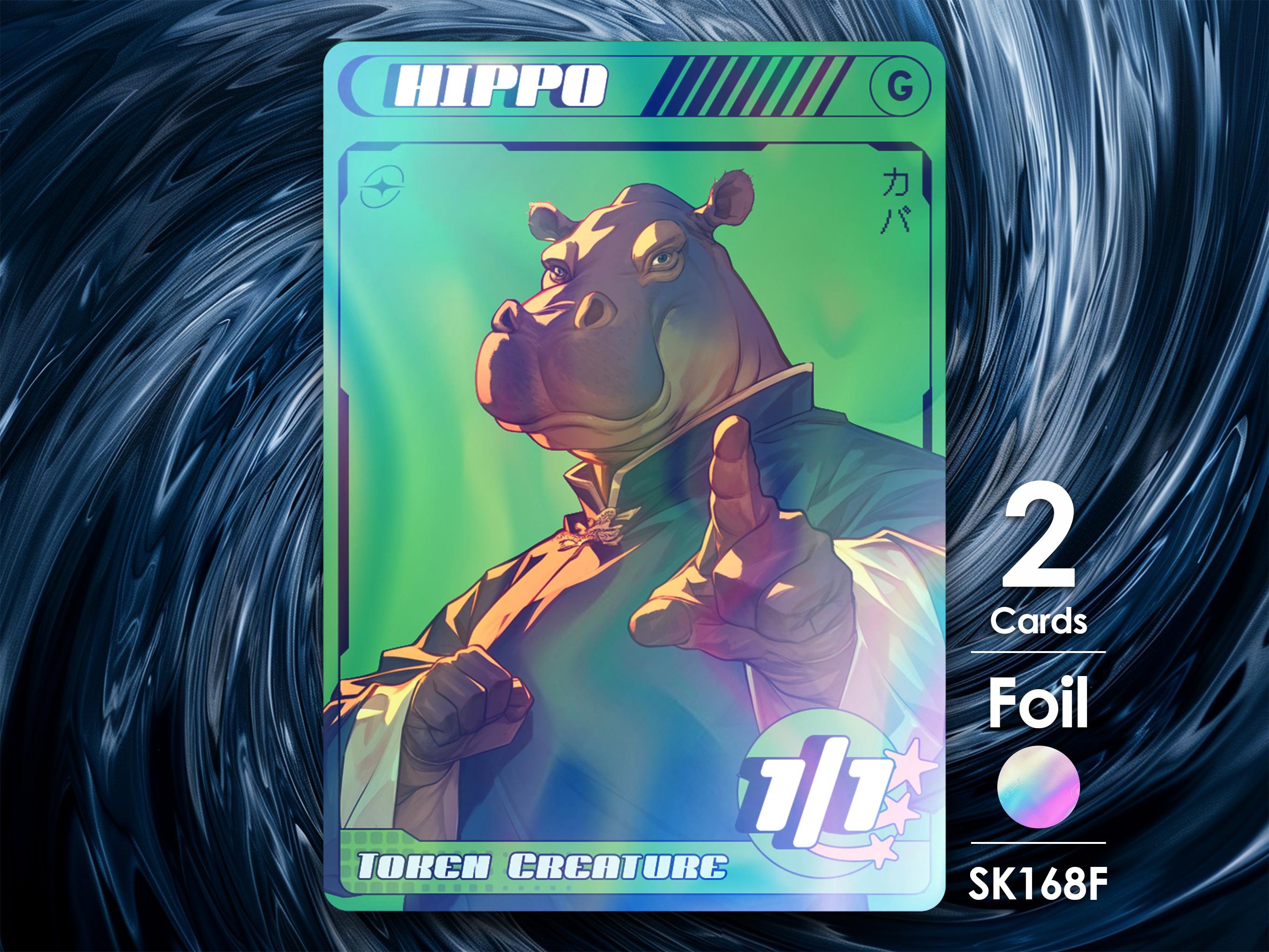 2x Hippo Tokens Foil for Mtg - Street Clans by Alfie SK168F - Etsy