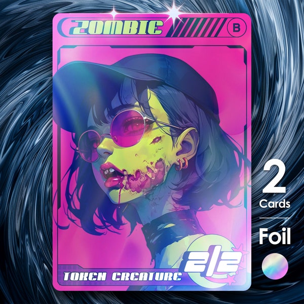 Zombie Foil Token 2/2 x2 for Magic - Street Clans of Kamigawa - SK305F
