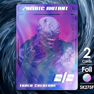 2 fichas foil de Zombie Mutante para mtg - Street Clans de Alfie SK275F