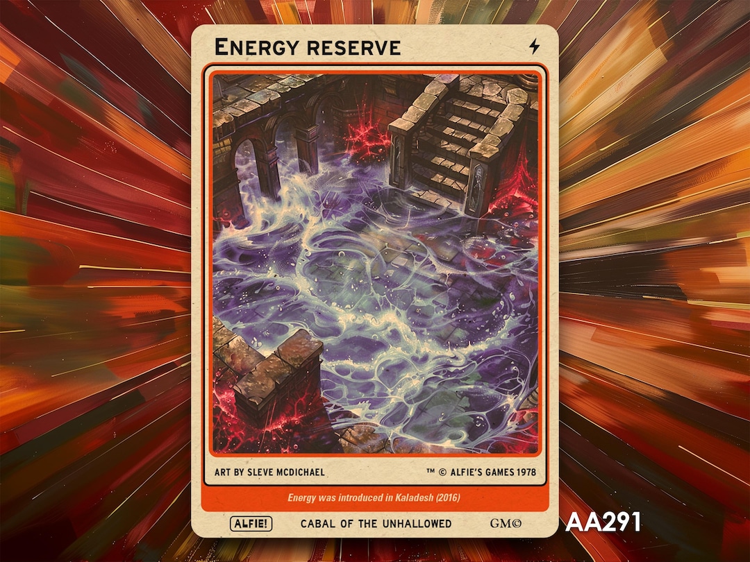 Energy Reserve Counter Token for MTG - Alfie's Adventure by Alfie