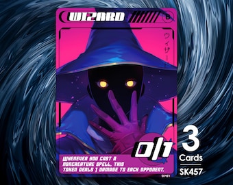 3x Wizard (black Mage) for MTG - Street Clans by Alfie SK457 - Etsy