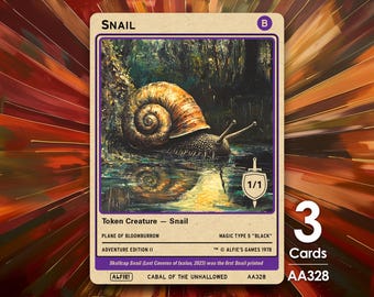 3x Snail Token for MTG - Alfie's Adventure by Alfie AA328 - Etsy