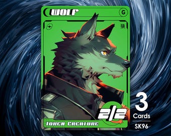 3x Wolf tokens for MTG - Street Clans by Alfie SK96