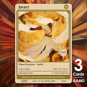 3x Spirit 1/1 Weiße Token für MTG - Alfie's Adventure von Alfie AA441