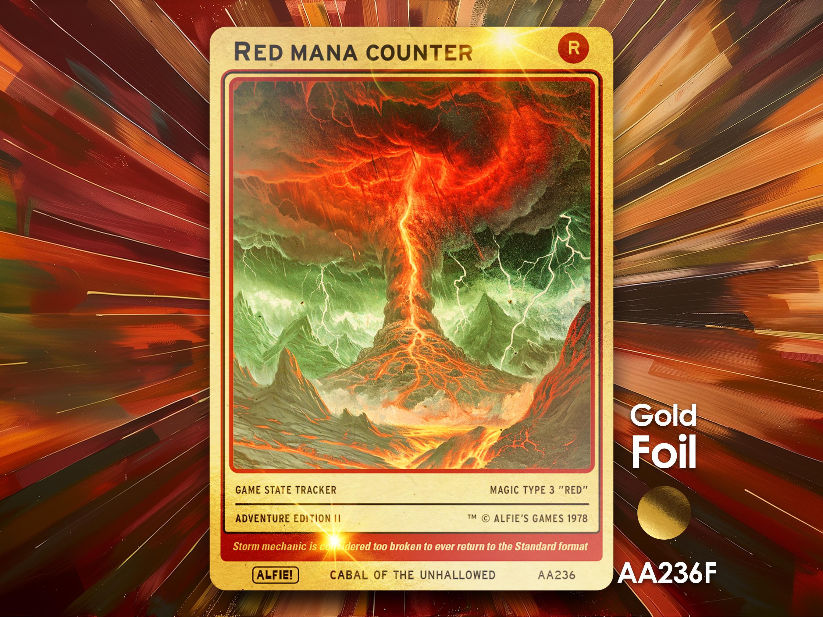 red adventure cards mtg Lightning Rager token Magic mtg | Custom Retro Style main image 0
