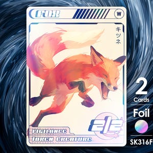 2x jetons Fox 2/2 pour MTG - Street Clans par Alfie SK316F