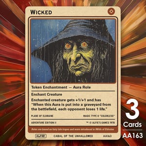 3x Fichas de Wicked MTG - Aventura de Alfie por Alfie AA163