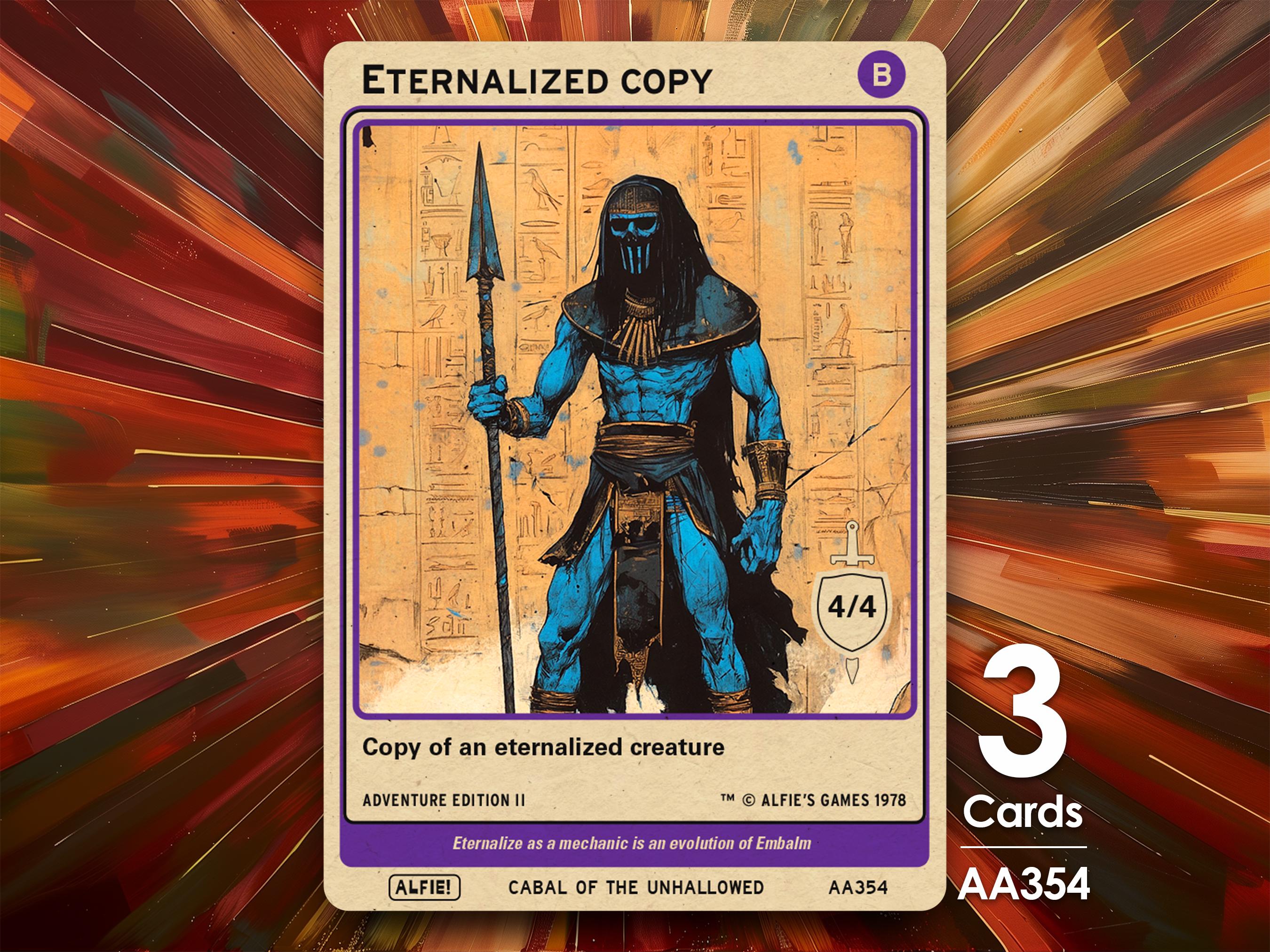 mtg eternalize cards 3x Eternalized Copy Token for - Alfie's Adventure by Alfie AA354 Timeless Witness · Modern Horizons