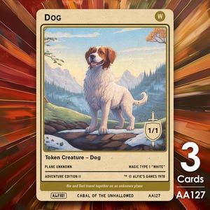 3x Segnalino MTG Cane 1/1 - L'avventura di Alfie di Alfie AA127
