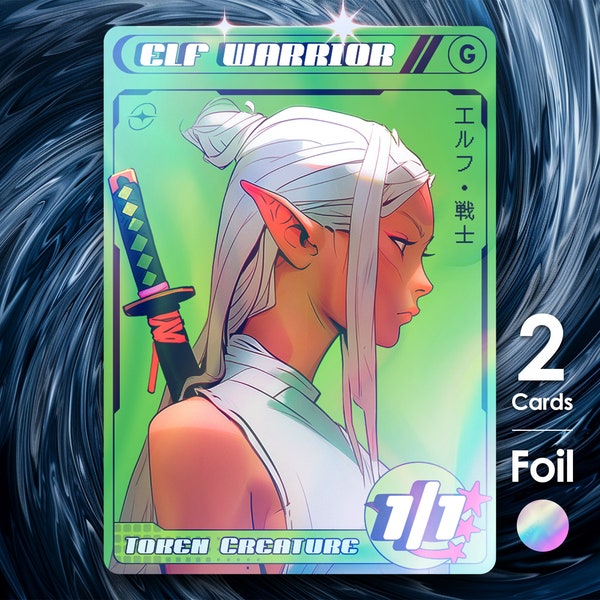 Elf Warrior Foil Token 1/1 x2 for Magic - Street Clans of Kamigawa - SK41F