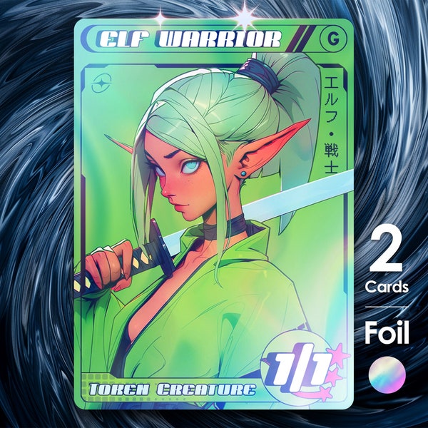 Elf Warrior Foil Token 1/1 x2 for Magic - Street Clans of Kamigawa - SK42F