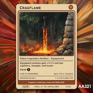 Segnalino Cragflame per MTG - L'avventura di Alfie di Alfie AA321