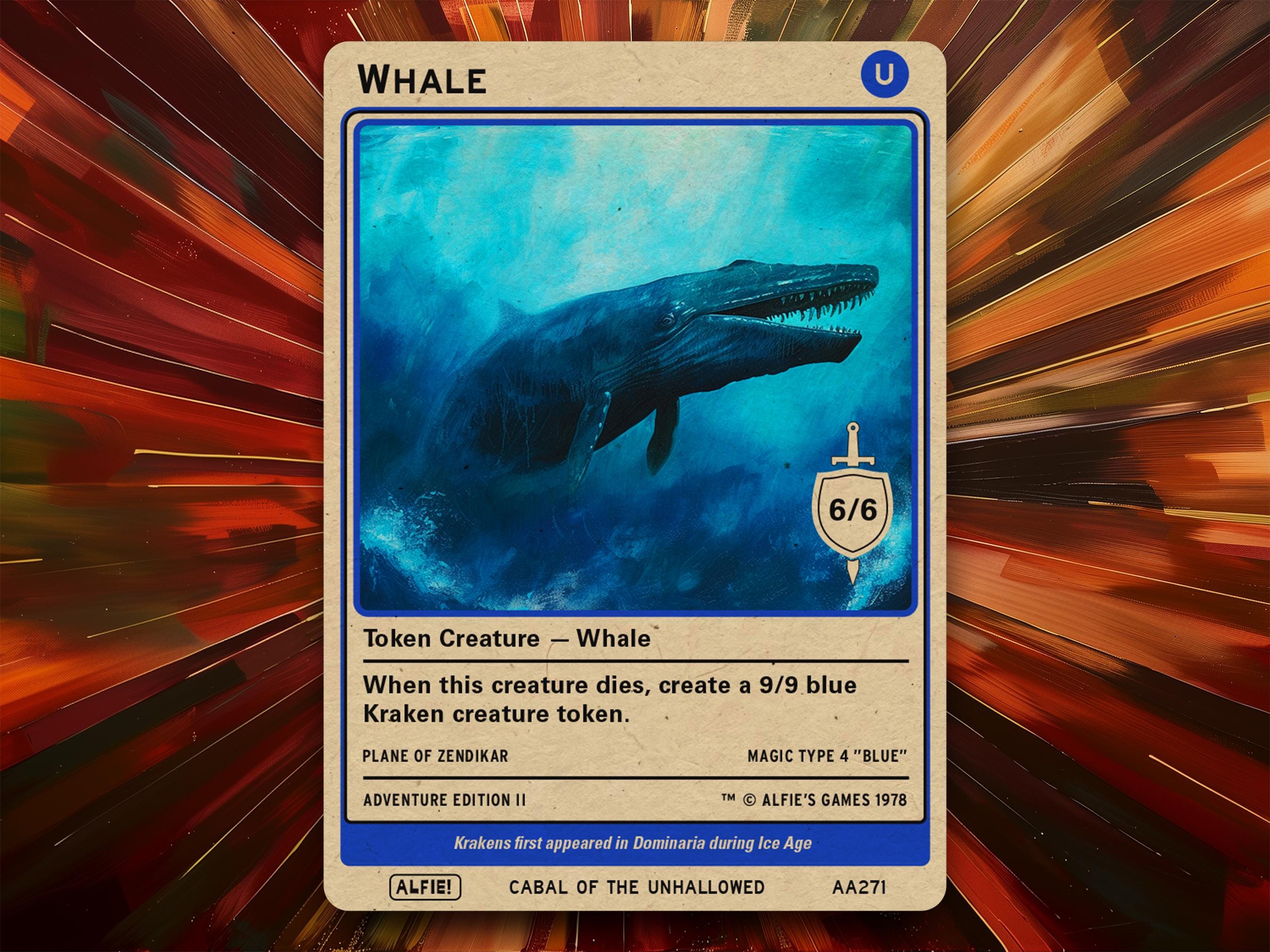 Reef Wurm Bundle Token MTG, Whale, Fish, Kraken - Alfie's Adventure by  Alfie AA270-71, 252 - Etsy