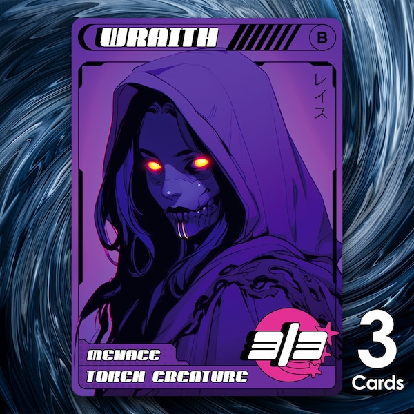 Wraith Token 3/3 x3 for Magic  - Street Clans of Kamigawa - SK80