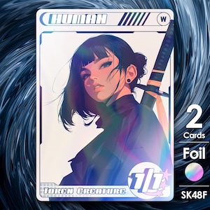 2 fichas de Humano Foil para MTG - Street Clans de Alfie SK48F