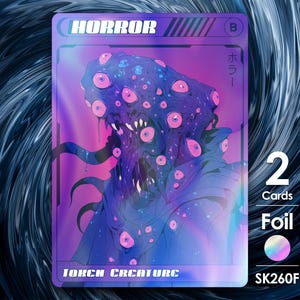 2x segnalini Horror in lamina nera per mtg - Street Clans di Alfie SK260F