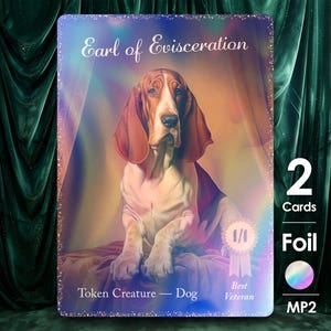 2 jetons en aluminium blanc 1/1 Chien - Comte d'éviscération - Spectacle Multivers d'animaux de compagnie et de bestioles MP2F
