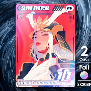 2x segnalini foil Soldato Rosso Bianco per mtg - Street Clans di Alfie SK208F