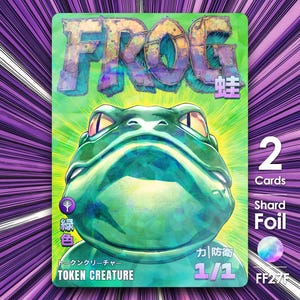 2x Frog Shard Foil token for mtg - FF'07 Shonen Style - FF27F