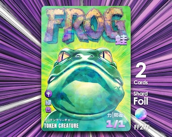 2x Frog Shard Foil Token for Mtg - FF'07 Shonen Style - FF27F