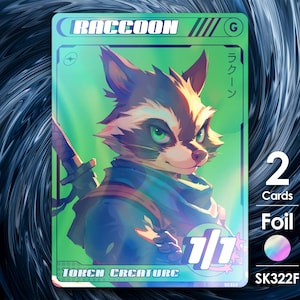 2x jetons en aluminium de raton laveur pour mtg - Street Clans by Alfie SK322F