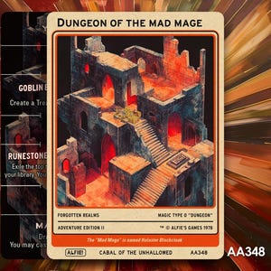 Dungeon of the Mad Mage-token voor MTG - Alfie's Adventure door Alfie AA348