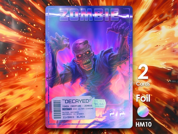 2x Zombie Decayed Foil Token for MTG - HM10F - Etsy