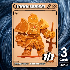 3x segnalini Golem Alimentare per mtg - Street Clans di Alfie SK237