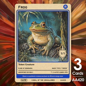 3x jetons MTG grenouille - L'aventure d'Alfie par Alfie AA420