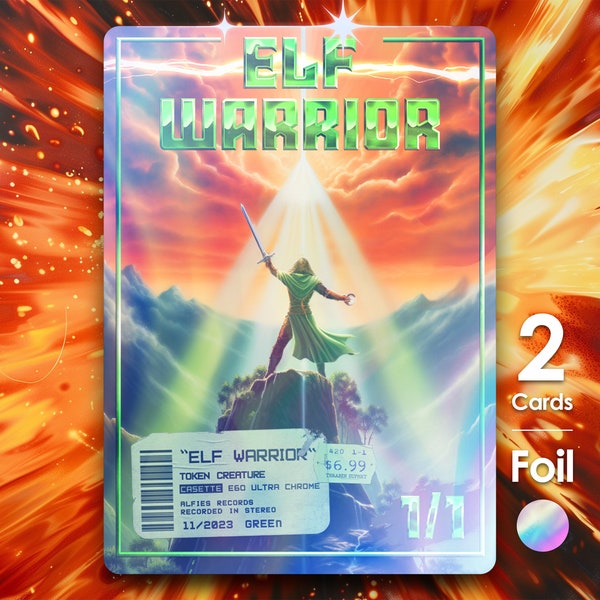 Elf Warrior Foil Token x2 for Magic - Heavy Magic - HM5F