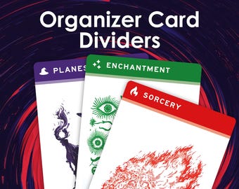 MTG 用オーガナイザー カード ディバイダー/タブ - コレクションを整理するための 55 枚のカード - ギフトに最適!