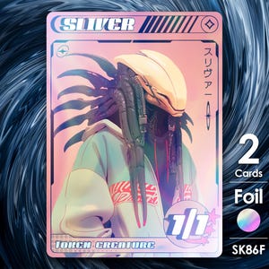 2x zilverfolie-tokens voor MTG - Street Clans by Alfie SK86F