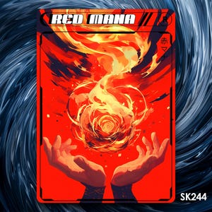 Red Mana-tellermunt voor mtg - Street Clans by Alfie SK244