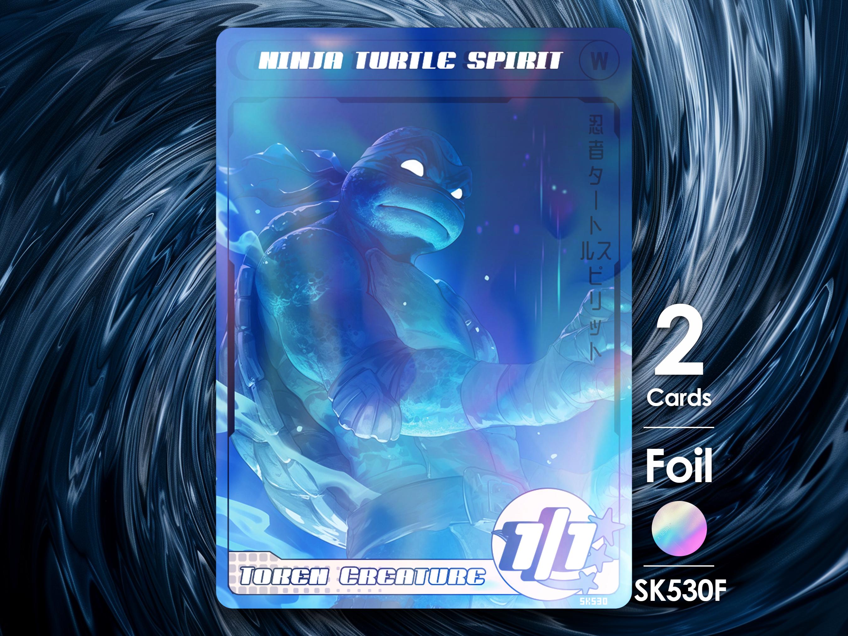 2x Ninja Turtle Spirit Foil Tokens for MTG - Street Clans by Alfie
