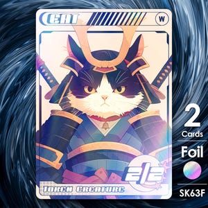 2x Cat Foil 2/2 Tokens for MTG - Street Clans by Alfie - SK63F