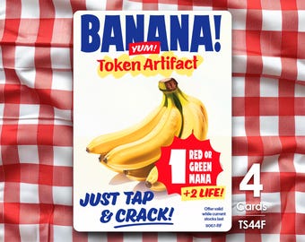 Banana token x4 for mtg - Thraben Supermarket by Alfie - TS45
